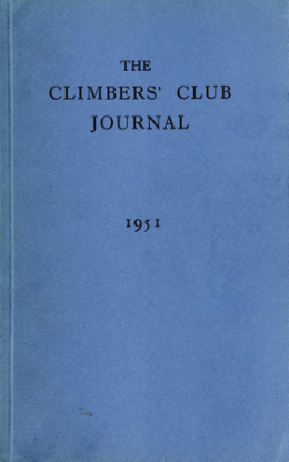 Climbers' Club 1951 Journal cover